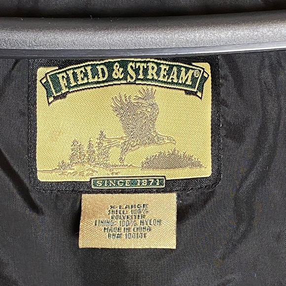 Field and Stream Men's Hunter Green Hooded Rain Jacket X-LG Black Fleece Lining - Picture 3 of 5